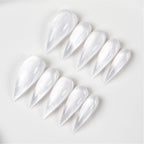 Press-On Nail Set Sharp Stiletto Long-Lasting & Easy Application
