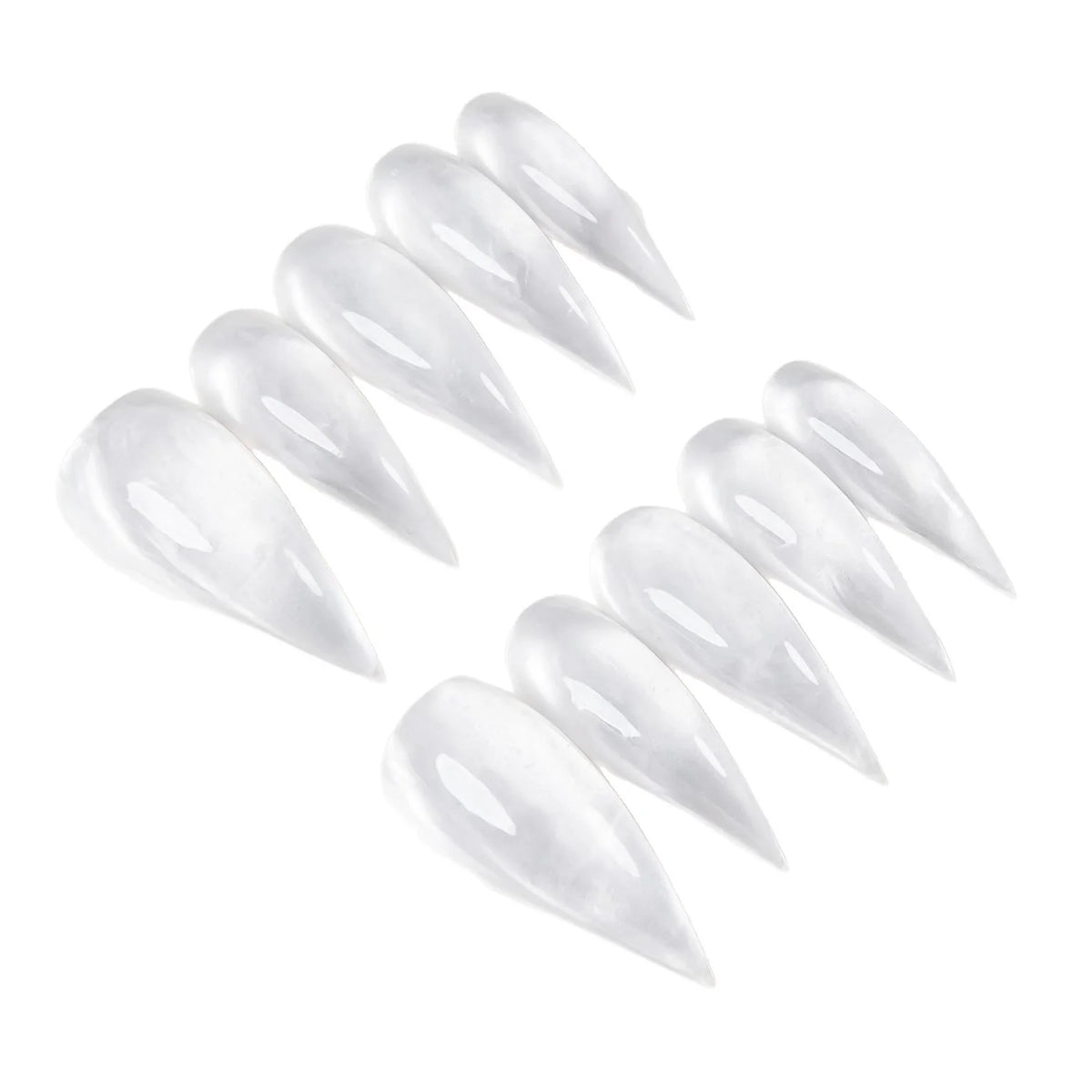 Press-On Nail Set Sharp Stiletto Long-Lasting & Easy Application