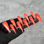 Press-On Nail Set Sharp Stiletto Reusable & Long-Lasting