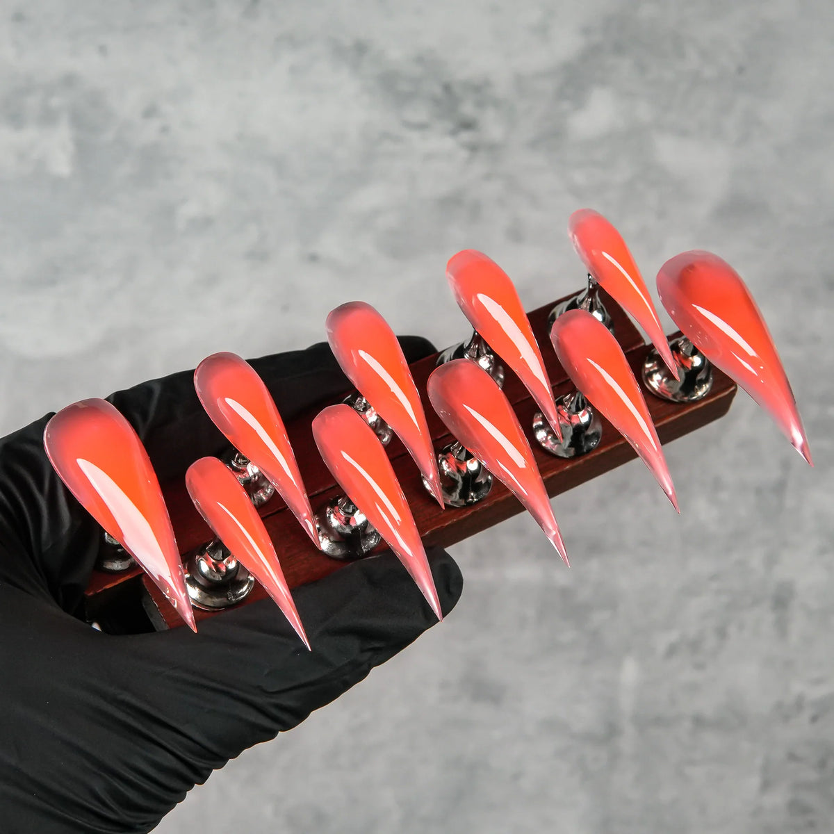 Press-On Nail Set Sharp Stiletto Reusable & Long-Lasting