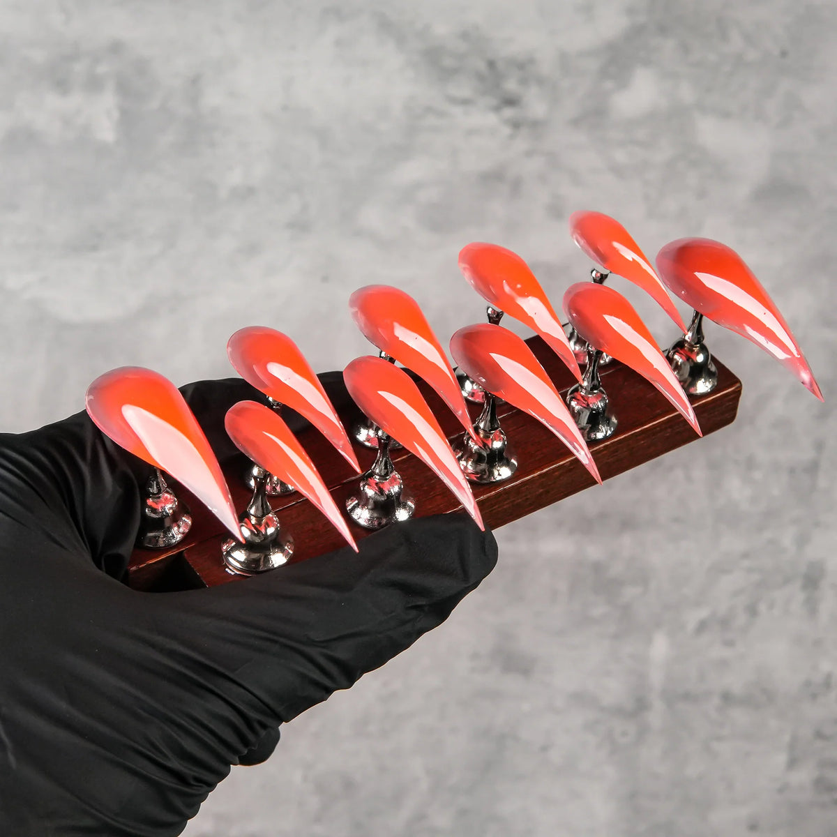 Press-On Nail Set Sharp Stiletto Reusable & Long-Lasting