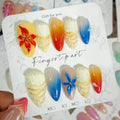 Press-On Nail Set Shell Art Easy Apply Multiple Sizes