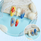 Press-On Nail Set Shell Art Easy Apply Multiple Sizes