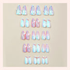 Press-On Nail Set Shimmer Ombre Easy-Apply