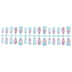 Press-On Nail Set Shimmer Ombre Easy-Apply