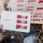 Press-On Nail Set Short Square & Oval Dot Accents