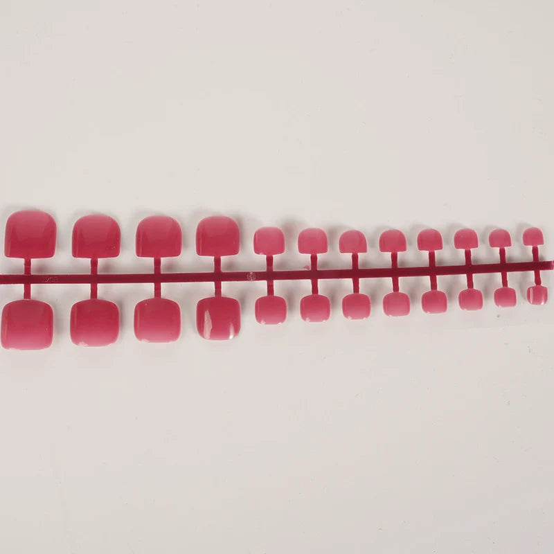 Press-On Nail Set Short Square Peel & Stick Reusable