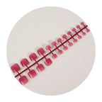 Press-On Nail Set Short Square Peel & Stick Reusable