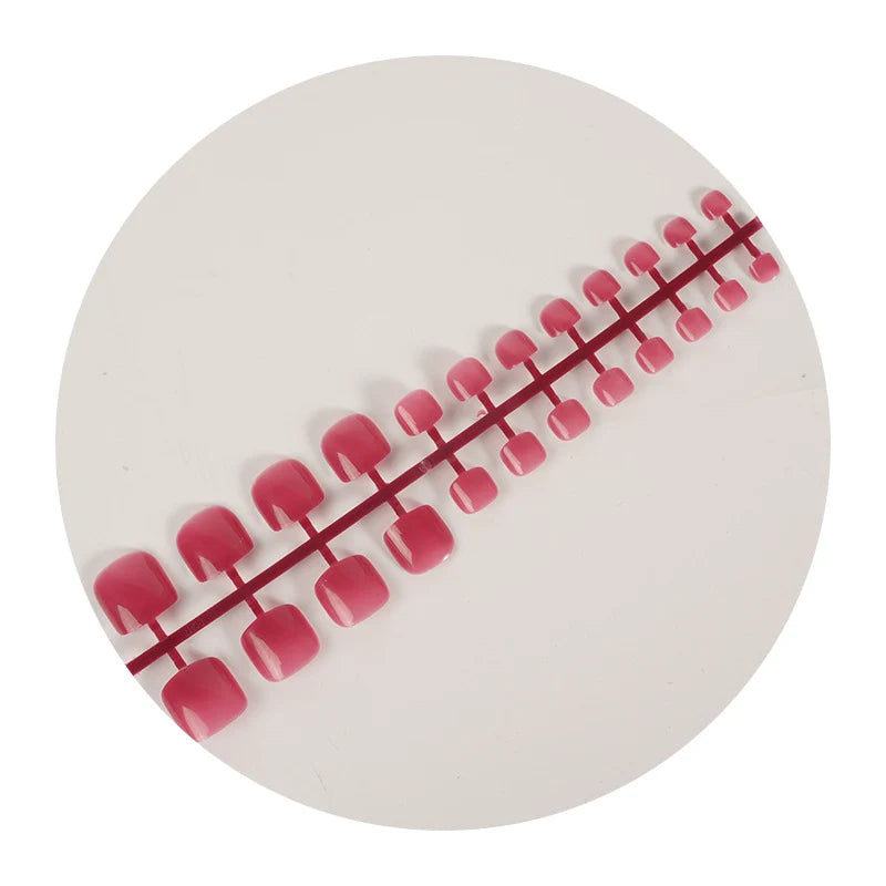 Press-On Nail Set Short Square Peel & Stick Reusable