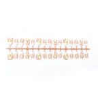 Press-On Nail Set Silver Floral Embellishments Adhesive Tabs