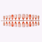 Press-On Nail Set Snowflake & Heart Holiday Designs