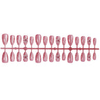 Press-On Nail Set Sparkling 3D Flowers Set of 24
