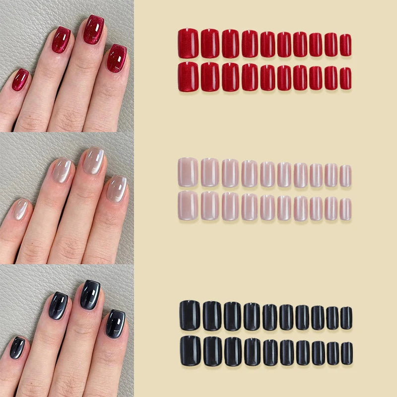 Press-On Nail Set Sparkling Finish & Easy Application