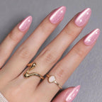 Press-On Nail Set Sparkling Glitter Self-Adhesive Set of 24