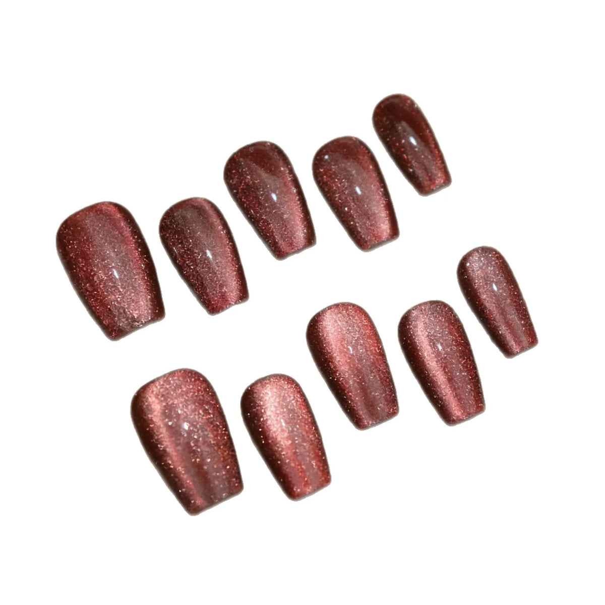 Press-On Nail Set Sparkling Gradient Reusable & Multiple Sizes