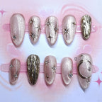 Press-On Nail Set Sparkling Stars & Moons Easy Application