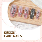 Press-On Nail Set Sparkling Stars & Moons Easy Application