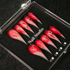 Press-On Nail Set Spiked Stiletto Glossy Multiple Sizes