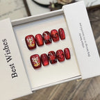 Press-On Nail Set Square Decorative Reusable Easy Application