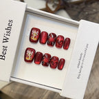 Press-On Nail Set Square Decorative Reusable Easy Application