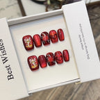 Press-On Nail Set Square Decorative Reusable Easy Application