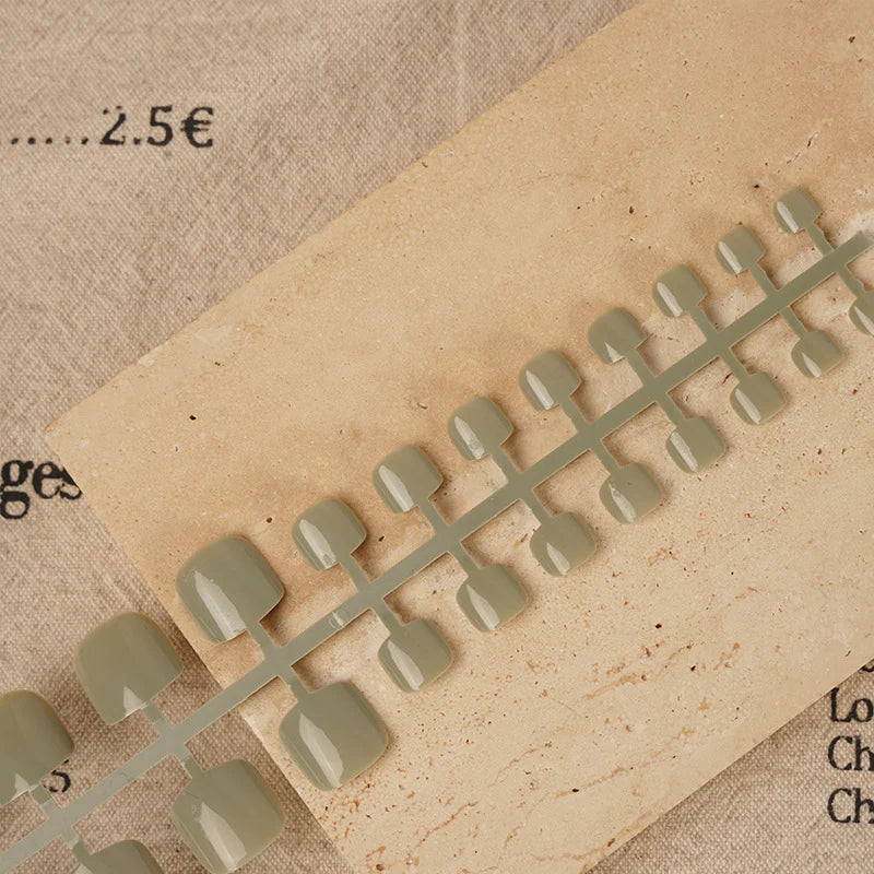 Press-On Nail Set Square Easy Application Reusable