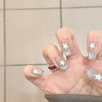 Press-On Nail Set Star Design Peel & Stick