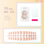 Press-On Nail Set Star Embellished No Glue & Reusable