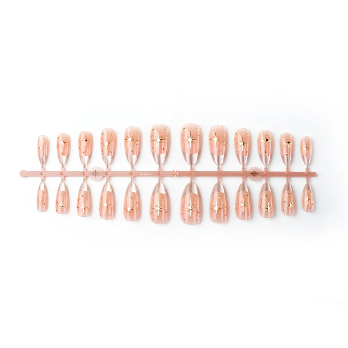 Press-On Nail Set Star Embellished No Glue & Reusable