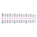 Press-On Nail Set Star & Gradient Adhesive Strips