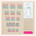 Press-On Nail Set Star & Gradient Adhesive Strips