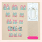 Press-On Nail Set Star & Gradient Adhesive Strips