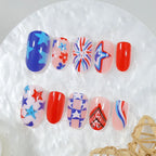Press-On Nail Set Star & Heart Designs Multi-Size Easy-Apply