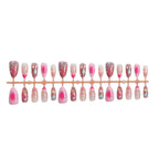 Press-On Nail Set Star Pattern Quick Application & Chip-Resistant