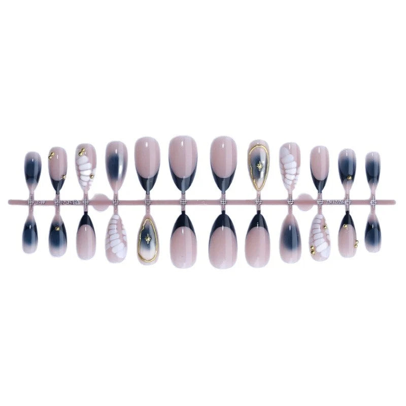 Press-On Nail Set Starry Designs Easy Application & Non-Toxic