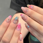 Press-On Nail Set Starry Sky Peel & Stick Reusable