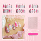 Press-On Nail Set Starry Sky Peel & Stick Reusable