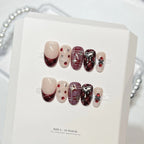 Press-On Nail Set Stars & Hearts Adhesive & File Included