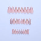 Press-On Nail Set Stiletto 3D Gold No Glue