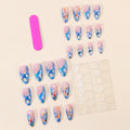 Press-On Nail Set Stiletto 3D Koi Fish Full-Cover