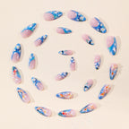 Press-On Nail Set Stiletto 3D Koi Fish Full-Cover
