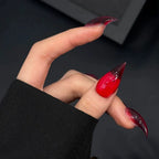 Press-On Nail Set Stiletto Acrylic Reusable