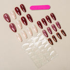 Press-On Nail Set Stiletto Artistic Multiple Sizes