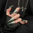 Press-On Nail Set Stiletto Artistic Swirl Easy Application