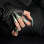Press-On Nail Set Stiletto Artistic Swirl Easy Application