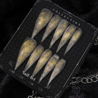 Press-On Nail Set Stiletto Eye-Catching Design Long-Lasting Wear