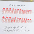 Press-On Nail Set Stiletto Floral Accent Multiple Sizes