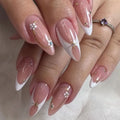 Press-On Nail Set Stiletto Floral Reusable & Easy Application
