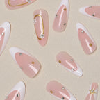 Press-On Nail Set Stiletto Floral Reusable & Easy Application