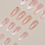 Press-On Nail Set Stiletto Floral Reusable & Easy Application